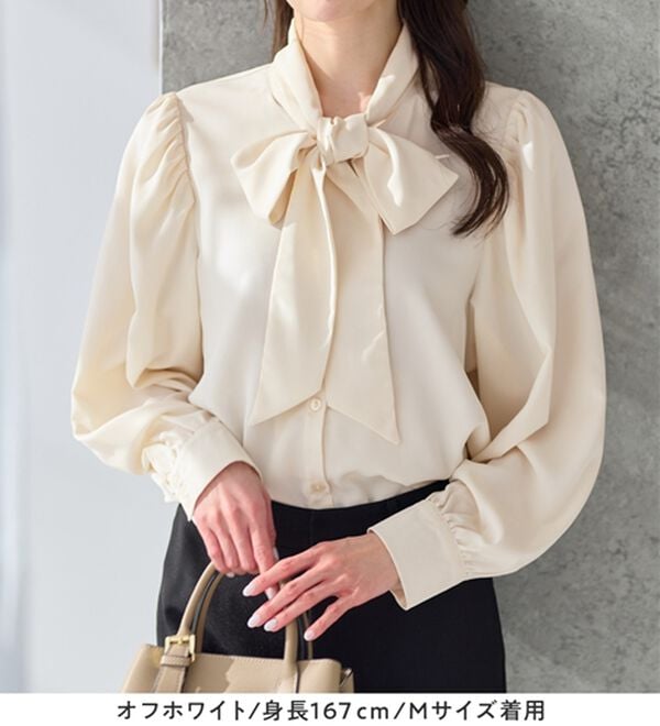 alotta（アロッタ）の「ボウタイデザインブラウス（ブラウス）」｜詳細画像