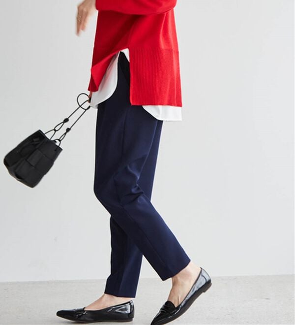 RANAN（ラナン）の「【選べる股下】美脚シルエットタックパンツ（股下６１・６５ｃｍ）（フルレングスパンツ）」｜詳細画像