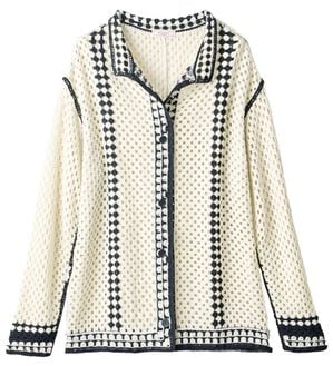 ルフラン（ルフラン）の「かぎ編み調ニットジャケット＜ミリート＞（その他ジャケット）」｜モノトーン系