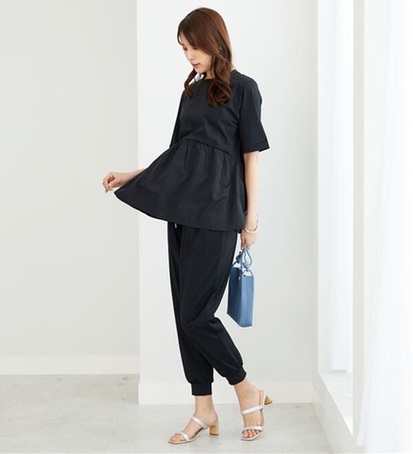 BELLUNA（ベルーナ）の「ヒンヤリ爽快！異素材切替プルオーバー（カットソー）」｜詳細画像