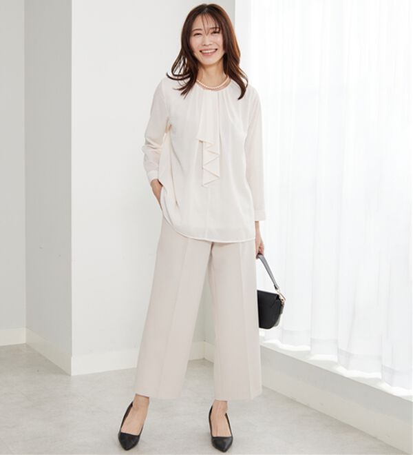 BELLUNA（ベルーナ）の「＜Ｃ／Ｓ＞ドットシフォンボウタイブラウス（ブラウス）」｜詳細画像