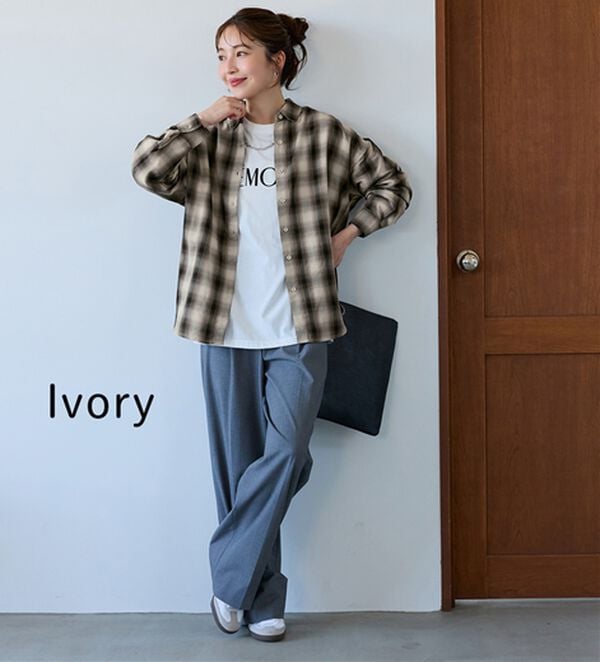 BELLUNA（ベルーナ）の「サラッと軽い！チェック柄シャツ（シャツ）」｜詳細画像