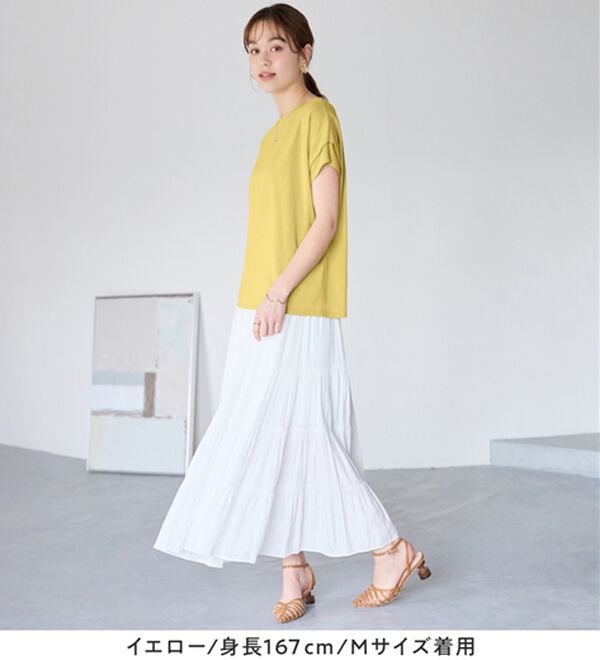 Viola e Viola（ヴィオラ エ ヴィオラ）の「脱普通！すっきり見え大人の上品Ｔシャツ（Tシャツ）」｜詳細画像