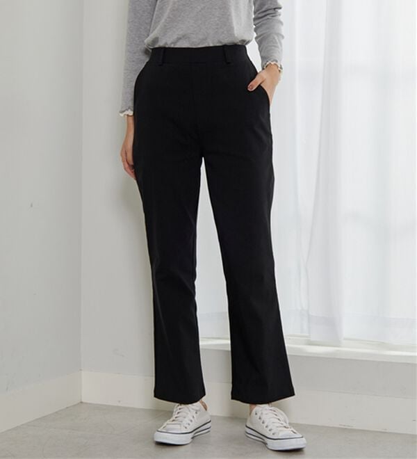 BELLUNA（ベルーナ）の「綿タッチハイパー美脚フレアーパンツ（フルレングスパンツ）」｜詳細画像