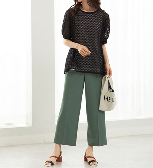 BELLUNA（ベルーナ）の「ラッセルレースパフ袖アンサンブル（アンサンブル）」｜詳細画像