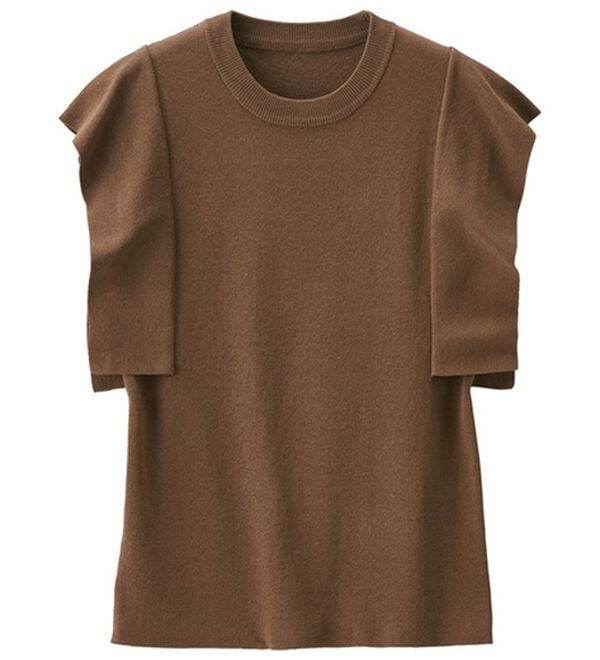 RANAN（ラナン）の「ひんやり！スクエアスリーブサマーニット（ニット・セーター）」｜詳細画像