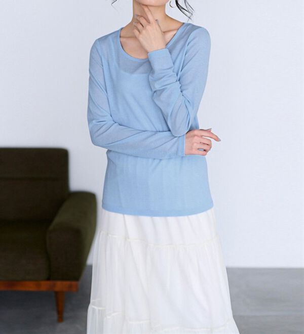 RANAN（ラナン）の「レディシルエットシアートップス（カットソー）」｜詳細画像