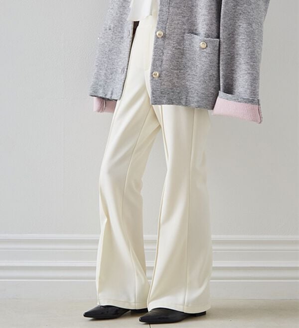 RANAN（ラナン）の「美脚見えツイルフレアーパンツ（フルレングスパンツ）」｜詳細画像