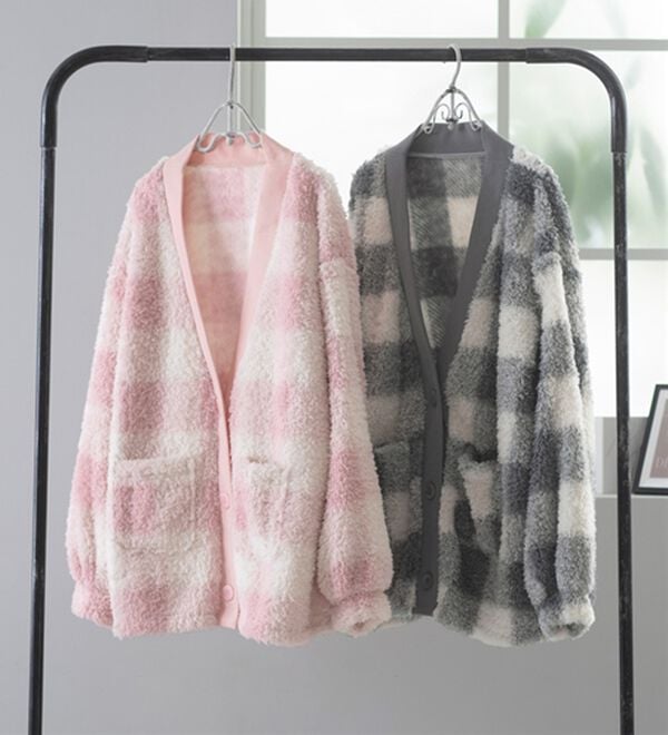 YU'NOW（ユナウ）の「モールニット風カーデ（パジャマ・ルームウェア）」｜詳細画像