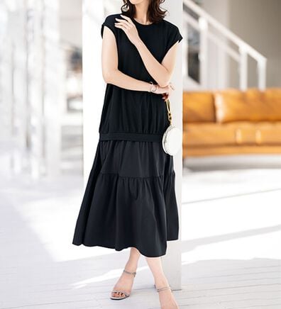 RANAN（ラナン）の「ティアードドッキングワンピ（ドッキングワンピース）」