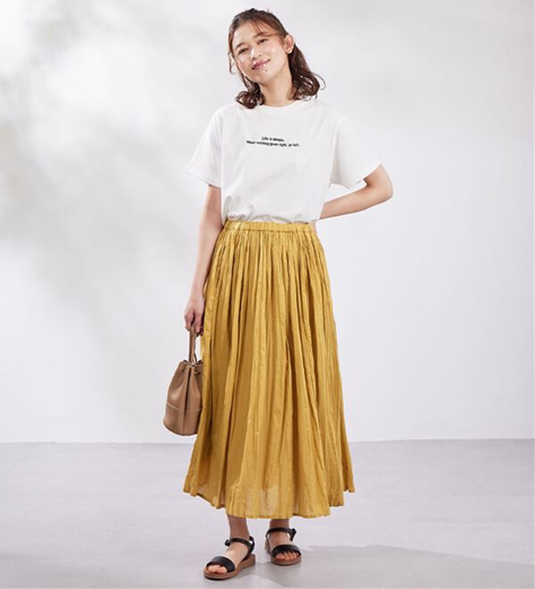 Viola e Viola（ヴィオラ エ ヴィオラ）の「ボイルクリンクルスカート（ひざ丈スカート）」｜詳細画像