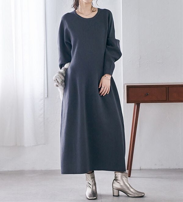 RANAN（ラナン）の「コクーンシルエットニットワンピ（ニットワンピース）」｜詳細画像