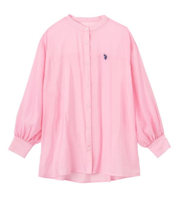 GeeRA（ジーラ）の「【Ｕ．Ｓ．　ＰＯＬＯ　ＡＳＳＮ．】バンドカラーシアーシャツ（シャツ）」｜詳細画像