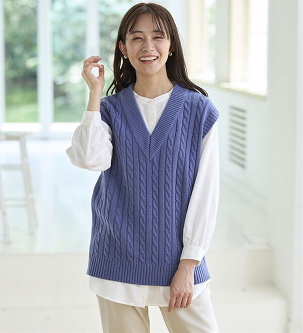 BELLUNA（ベルーナ）の「ニットベストアンサンブル（ベスト）」｜詳細画像