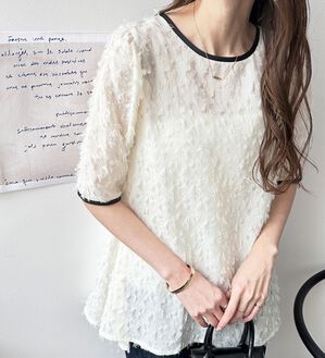 GeeRA（ジーラ）の「フェザーフレアーブラウス（ブラウス）」｜詳細画像