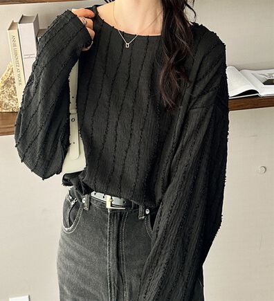 GeeRA（ジーラ）の「シャギージャカードボートネックカットソー（カットソー）」