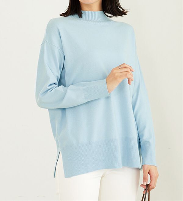 BELLUNA（ベルーナ）の「もちもち素材ハイネックニットプルオーバー（ニット・セーター）」｜詳細画像