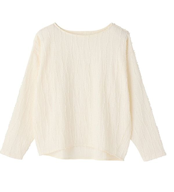 GeeRA（ジーラ）の「シャギージャカードボートネックカットソー（カットソー）」｜詳細画像