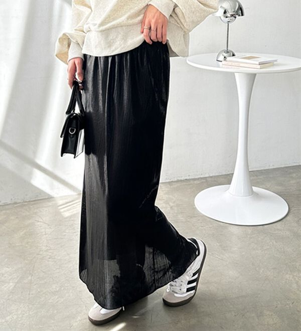 GeeRA（ジーラ）の「シャイニーナロースカート（ロングスカート）」｜詳細画像