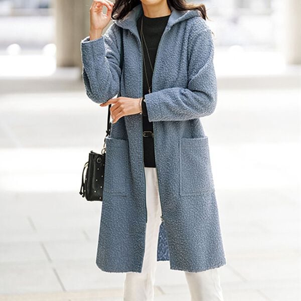 BELLUNA（ベルーナ）の「ブークレー素材フードコーディガン（アンサンブル）」｜詳細画像