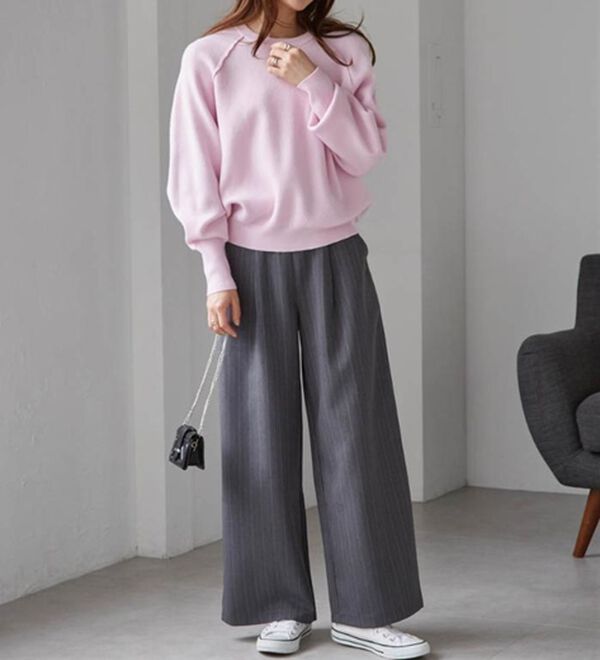 RANAN（ラナン）の「パチパチしにくい！大人のきれいめトレーナーニット（ニット・セーター）」｜詳細画像