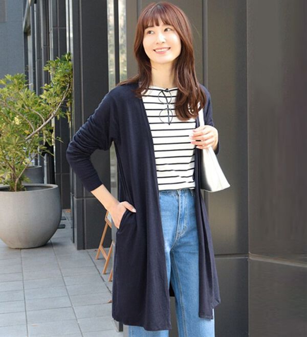 Pierrot（ピエロ）の「【Ｍ～３Ｌ】【選べる２丈】接触冷感トッパーカーディガン（その他カーディガン）」｜詳細画像