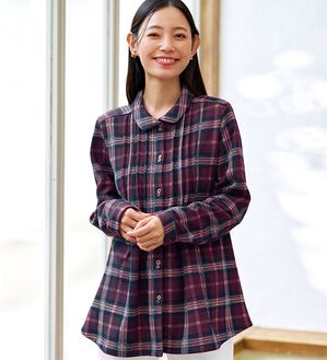 BELLUNA（ベルーナ）の「まるで着る毛布！静電防止付裏ファーブラウス（チュニック）」｜詳細画像