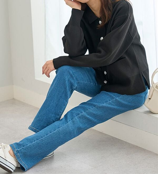 BELLUNA（ベルーナ）の「新！裏起毛スーパーストレッチ素材デニムパンツ（フルレングスパンツ）」｜詳細画像