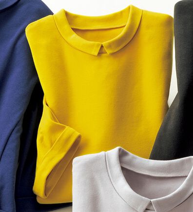 ルフラン（ルフラン）の「抗菌防臭衿つきコットン１００％プルオーバー（カットソー）」