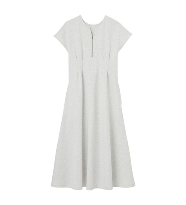 GeeRA（ジーラ）の「前後2WAYハーフジップフレンチ袖ワンピース（カットソーワンピース）」｜詳細画像