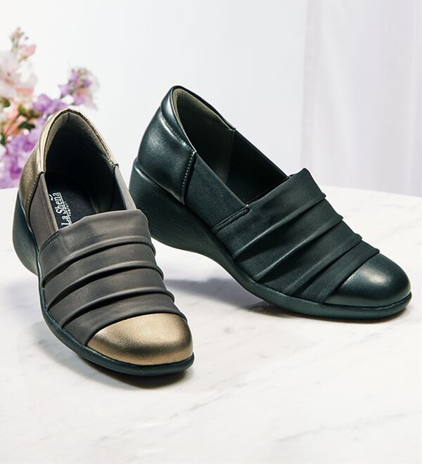 ルフラン（ルフラン）の「ラシーナコンフォート　はっ水ストレッチ４Ｅシューズ（スリッポン）」｜詳細画像