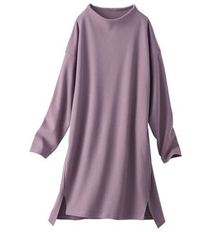BELLUNA（ベルーナ）の「《ＨｕｇＲｅａｍコットン》ボトルネックチュニック（チュニック）」｜パープル