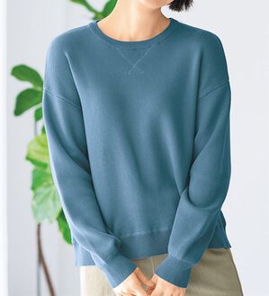 BELLUNA（ベルーナ）の「《ＨｕｇＲｅａｍコットン》やわ編ゆったりニットプルオーバー（ニット・セーター）」｜詳細画像