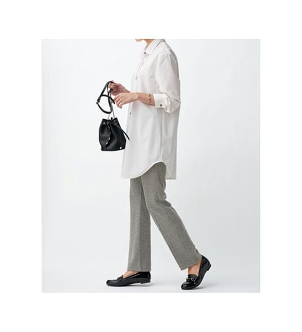 BELLUNA（ベルーナ）の「＜日本製＞毛玉になりにくいウール入りストレートパンツ（フルレングスパンツ）」｜詳細画像