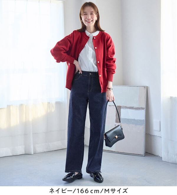 Viola e Viola（ヴィオラ エ ヴィオラ）の「【ストレッチ】隠しゴムで見た目すっきり楽ちんデニム（フルレングスパンツ）」｜詳細画像