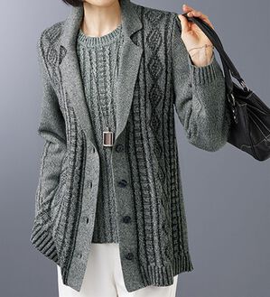 編地変化ニットジャケットアンサンブル - ベルーナ【公式】