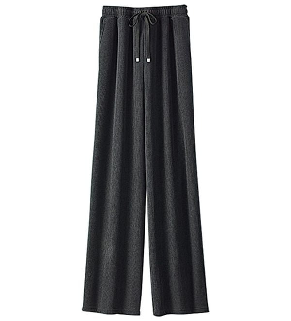 BELLUNA（ベルーナ）の「裏ベロアコーデュロイワイドパンツ（ワイドパンツ・ガウチョ）」｜詳細画像
