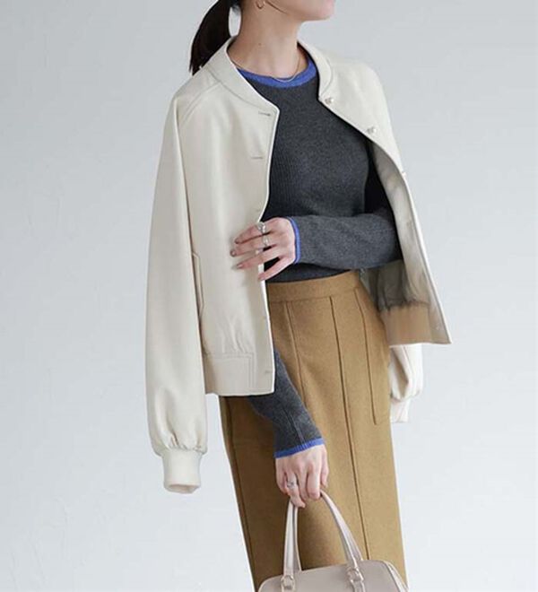 Pierrot（ピエロ）の「【選べるネック】配色リブニット（ニット・セーター）」｜詳細画像