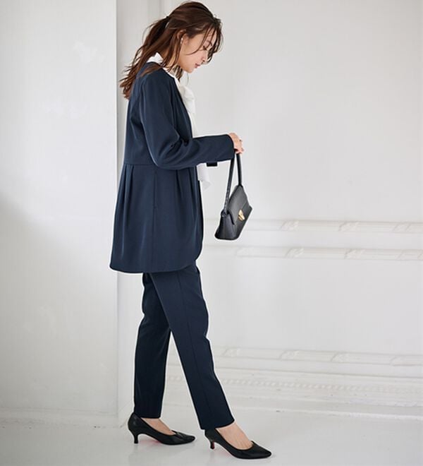 RANAN（ラナン）の「＜２点セット＞ラウンドヘムジャケットセットアップ（パンツスーツ）」｜詳細画像