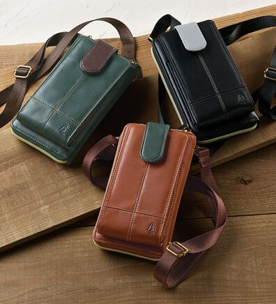 「ハッシュパピー　大人のスマホ＆ウォレットポーチ（メンズショルダーバッグ）」