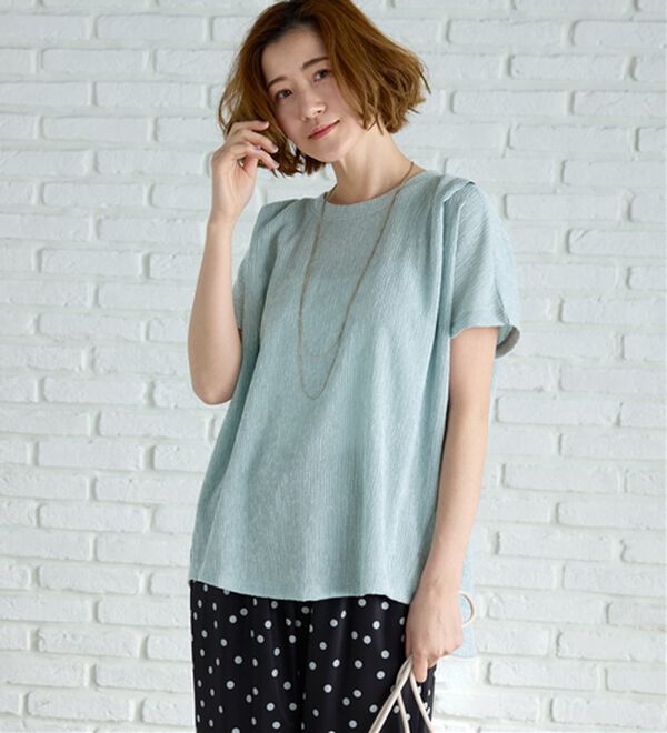 BELLUNA（ベルーナ）の「楊柳素材ドルマンプルオーバー（カットソー）」｜詳細画像