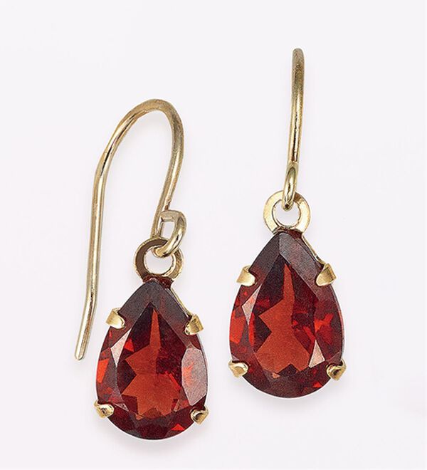 BELLUNA（ベルーナ）の「１０金しずく型カラーストーンピアス（イヤリング・ピアス）」｜ガーネット