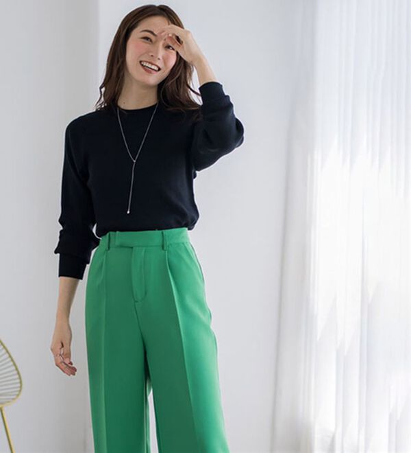 Pierrot（ピエロ）の「クルーネックリブニット（ニット・セーター）」｜詳細画像