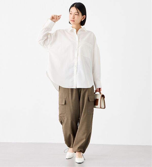 Viola e Viola（ヴィオラ エ ヴィオラ）の「【イージーケア】お手入れ簡単羽織に使えるオーバーシャツ（シャツ）」｜詳細画像