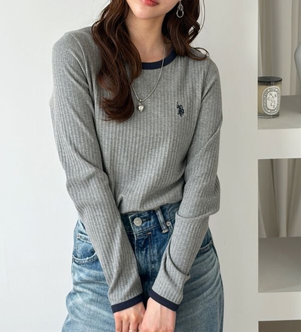 GeeRA（ジーラ）の「【U.S. POLO ASSN.】配色デザインリブロンT（カットソー）」｜詳細画像
