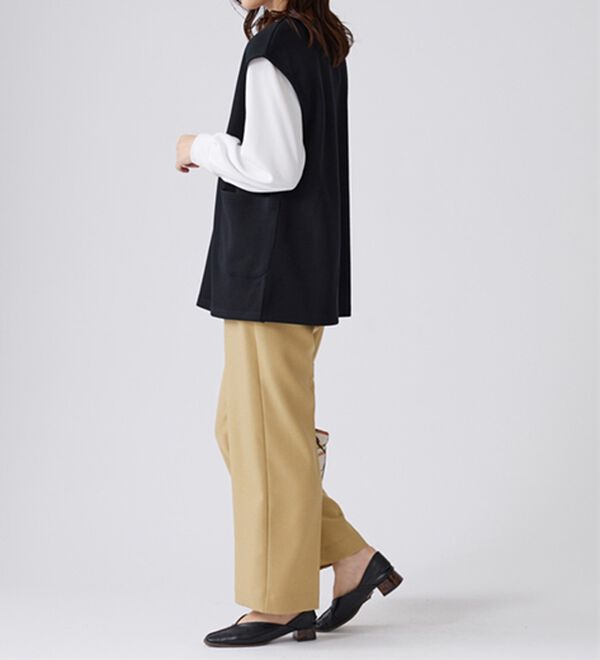 BELLUNA（ベルーナ）の「【2点セット】静電気防止インナー付ベストアンサンブル（アンサンブル）」｜詳細画像