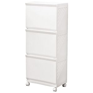 「場所を取らないランドリーバスケット（ランドリーラック・収納）」｜アイボリー