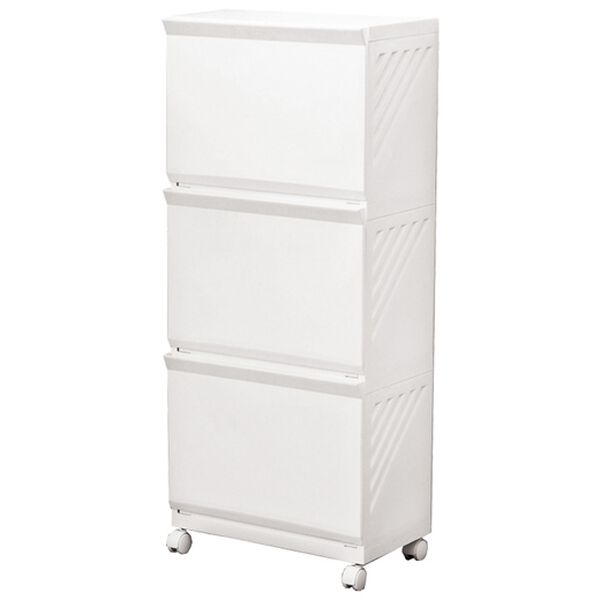 「場所を取らないランドリーバスケット（ランドリーラック・収納）」｜アイボリー