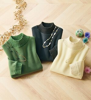 ルフラン（ルフラン）の「【３色組】異素材使いゆるシルエットトレーナー（トレーナー・スウェット）」｜3色組