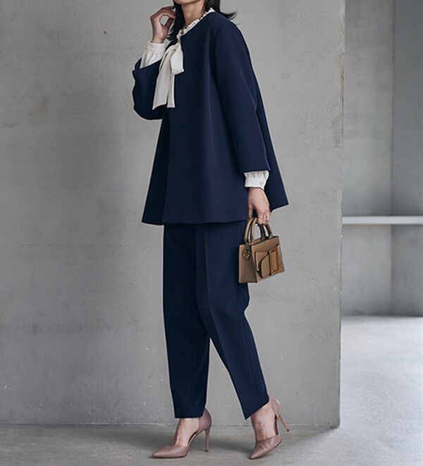 RANAN（ラナン）の「＜２点セット＞洗える！ゆるっとジャケット今どきパンツスーツ（パンツスーツ）」｜詳細画像